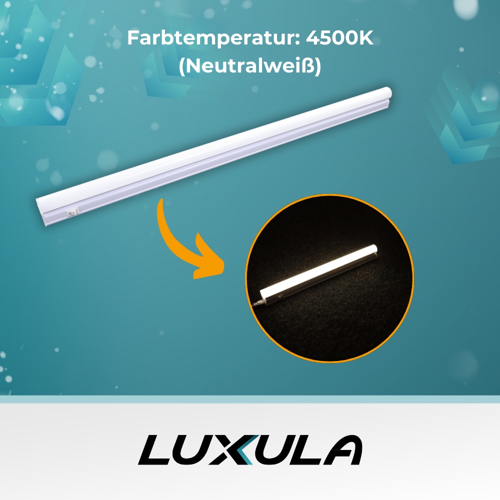 LUXULA LED-Unterbauleuchte, EEK: F, 8W, 720lm, 4500K, 57cm, weiß LUXULA LED-Unterbauleuchte, EEK: F, 8W, 720lm, 4500K, 57cm, weiß