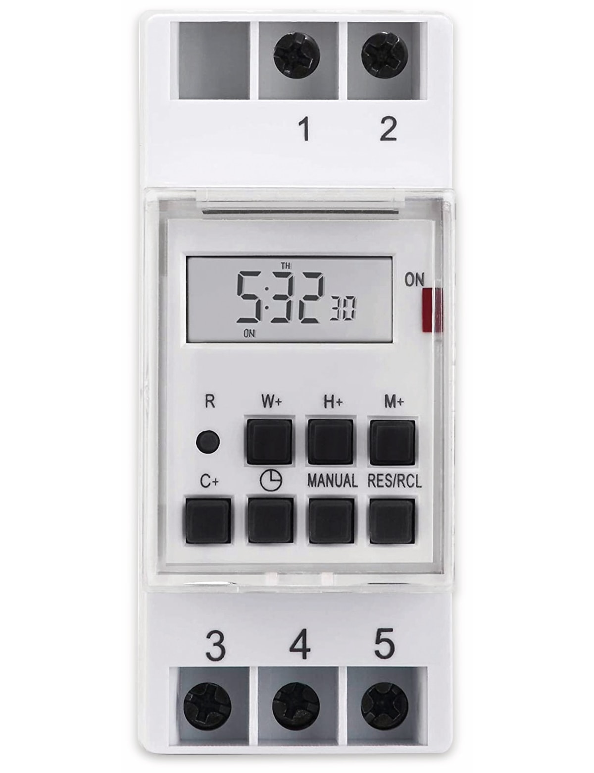 SONERO Digitale Zeitschaltuhr S-DOTH10, 3500 W, DIN-Schiene, weiß