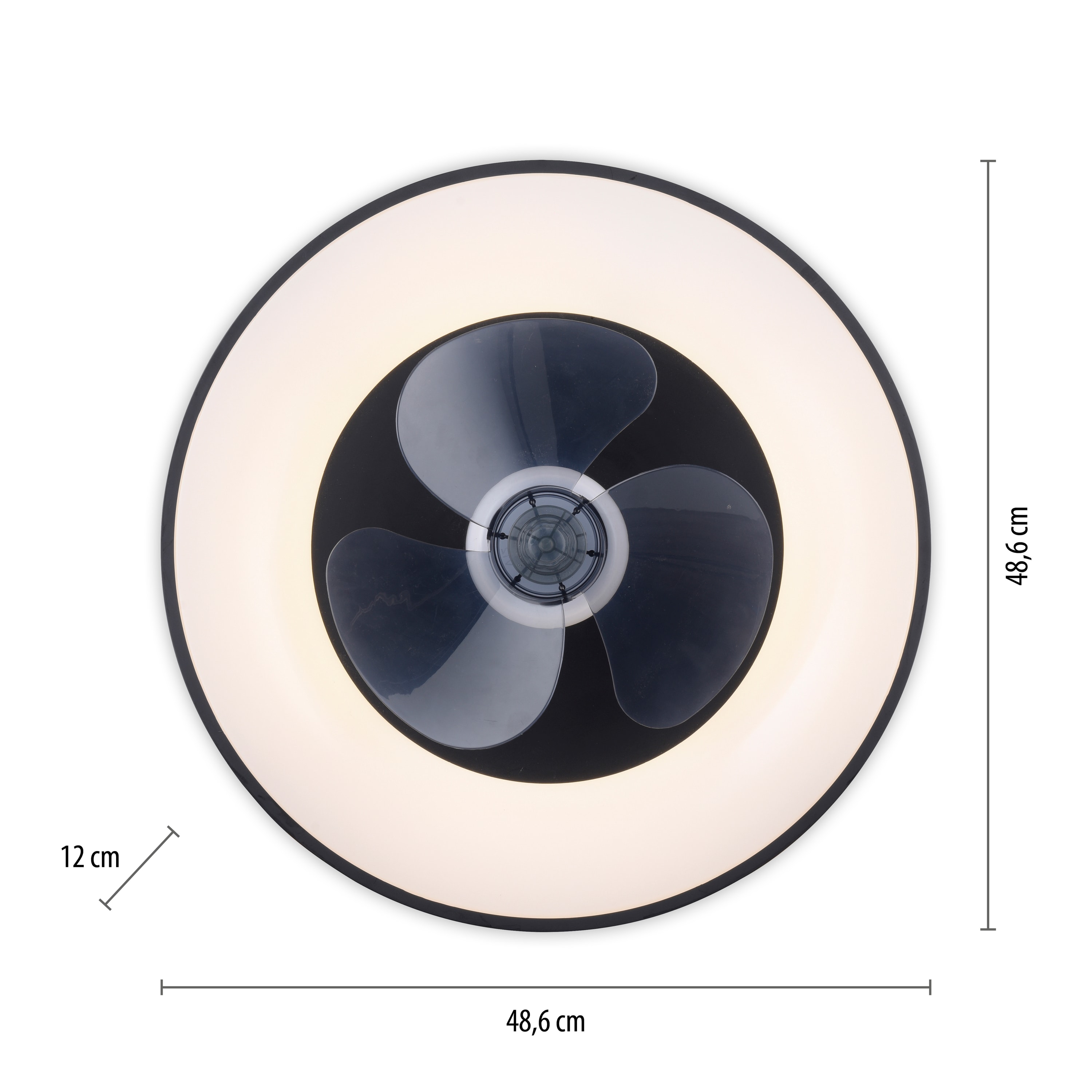 JUST LIGHT LED-Deckenleuchte Venika, mit Ventilator, 36 W, 4250lm, CCT, Ø 48,6 cm JUST LIGHT LED-Deckenleuchte Venika, mit Ventilator, 36 W, 4250lm, CCT, Ø 48,6 cm