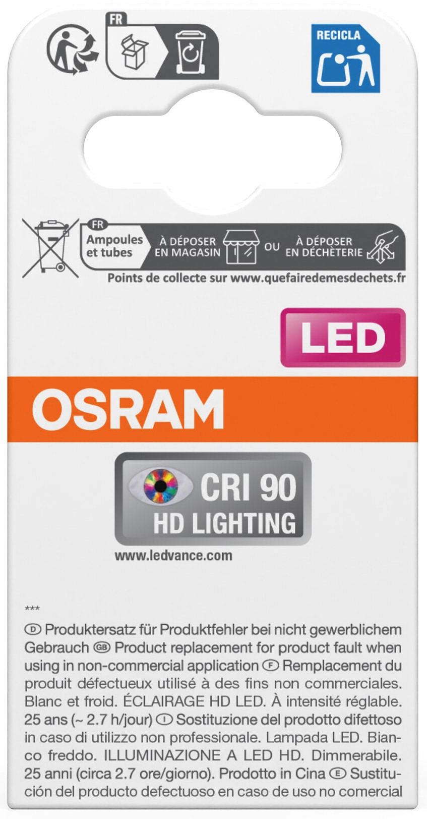 OSRAM LED-Lampe SUPERSTAR, dimmbar, GU10, 6,1 W, 4000 K, EEK: E, 575 lm, neutralweiß OSRAM LED-Lampe SUPERSTAR, dimmbar, GU10, 6,1 W, 4000 K, EEK: E, 575 lm, neutralweiß