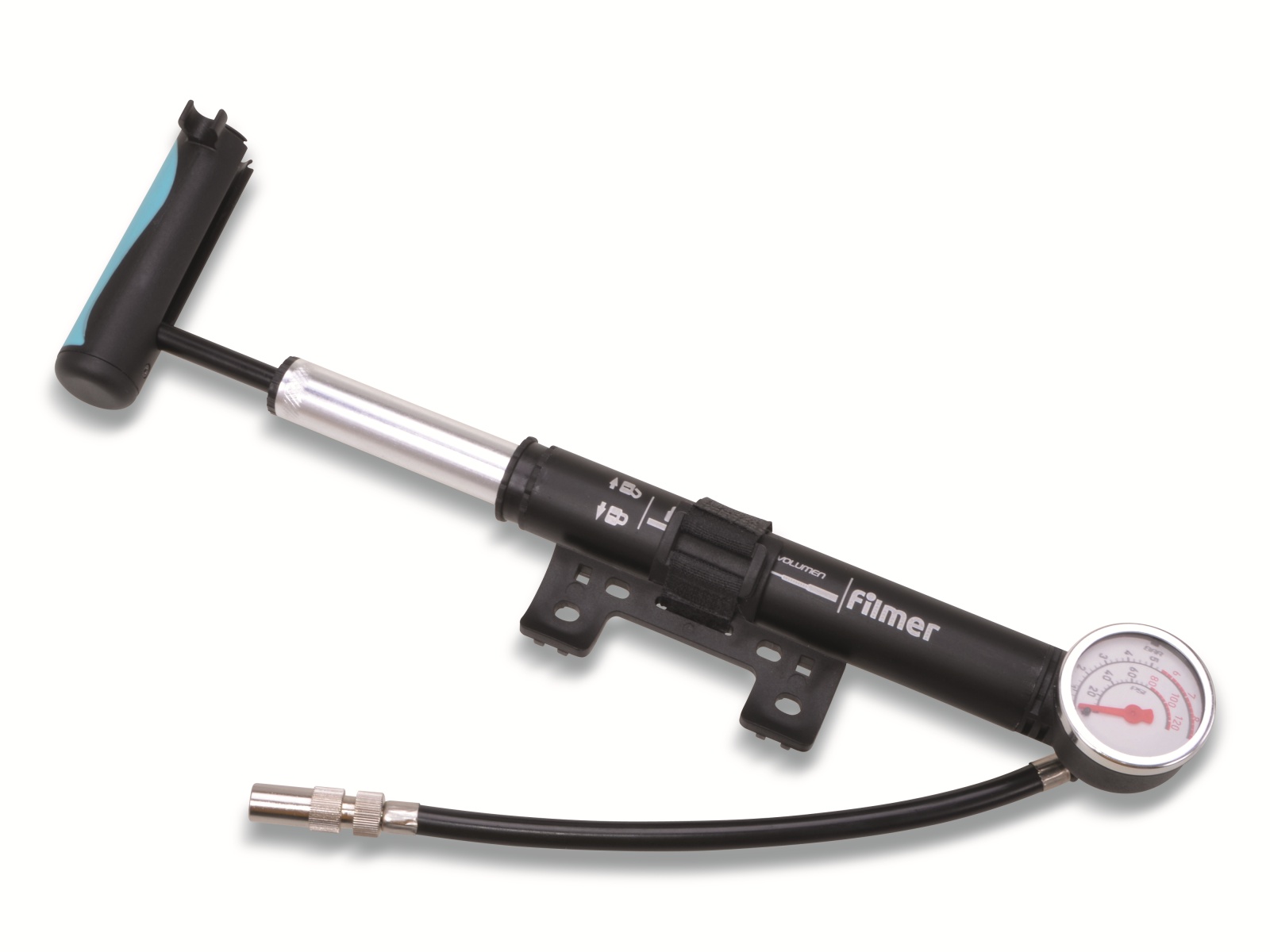 FILMER Handluftpumpe Premium 49342, mit Manometer, 8 bar FILMER Handluftpumpe Premium 49342, mit Manometer, 8 bar