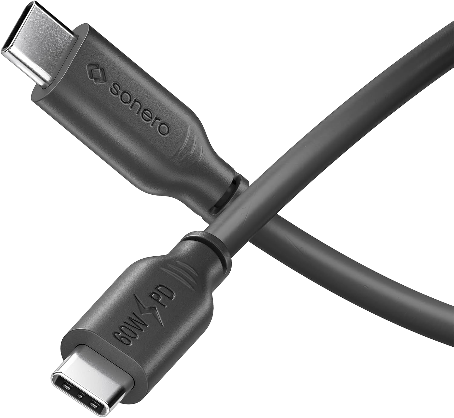 SONERO USB-C Kabel SPC-U200-005 60W PD 0,5m schwarz SONERO USB-C Kabel SPC-U200-005 60W PD 0,5m schwarz