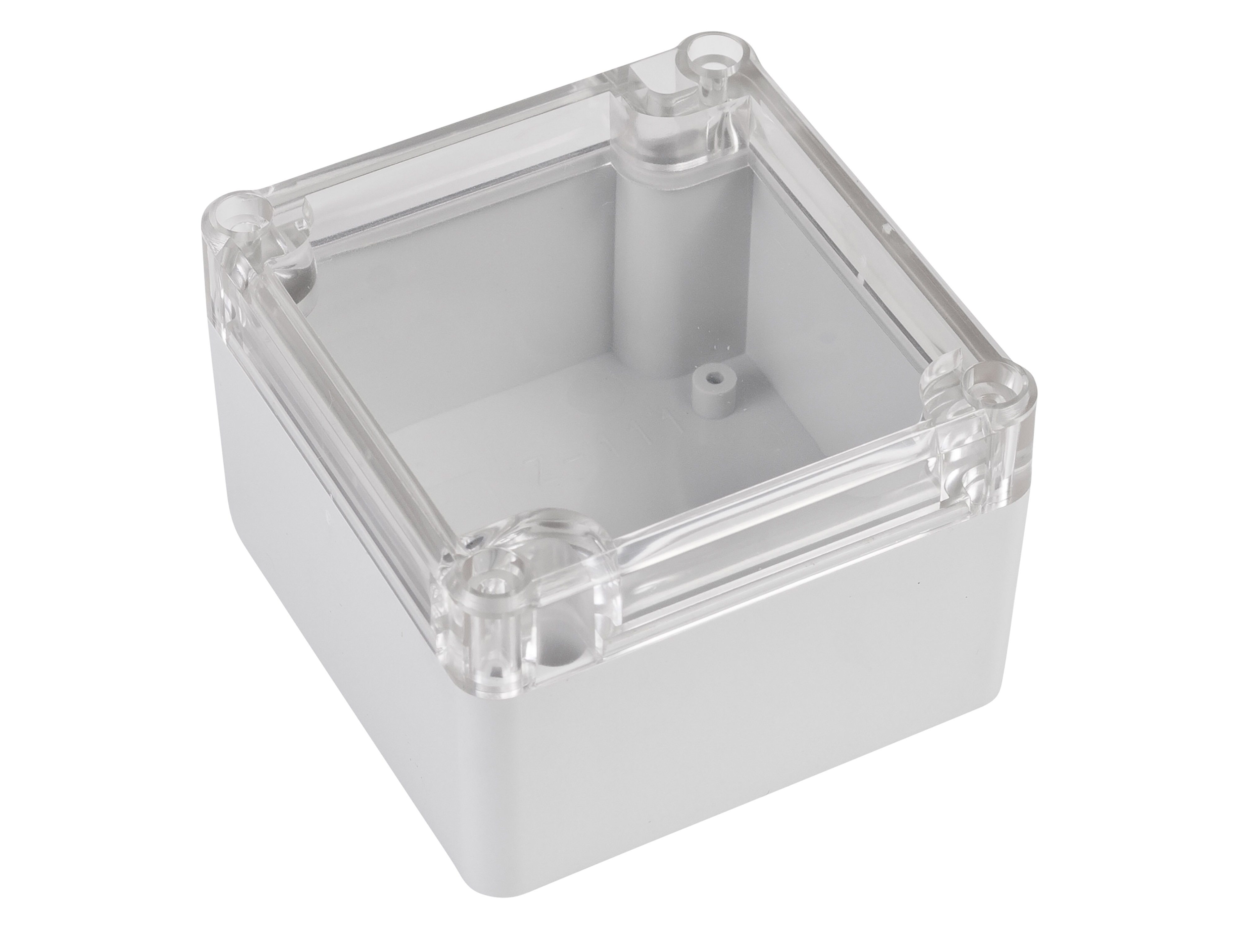 POLLIN ABS-Gehäuse 4U63080806437, 82x80x55 mm, IP65, Glasklarer Deckel POLLIN ABS-Gebäude 4U63080806437, 82x80x55 mm, IP65, Glasklarer Deckel