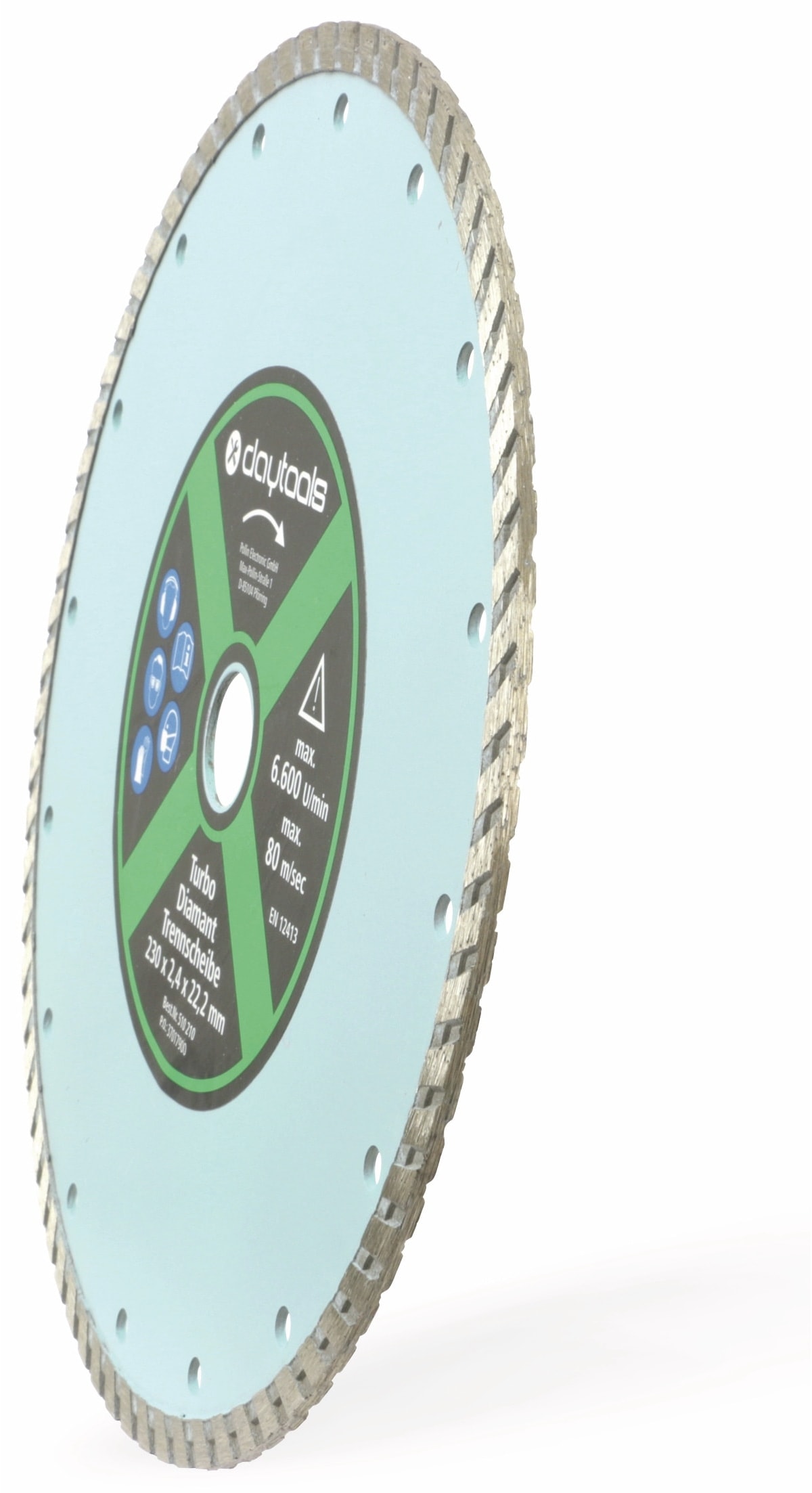 DAYTOOLS Diamant-Trennscheibe mit Turborand, 230 mm DAYTOOLS Diamant-Trennscheibe mit Turborand, 230 mm