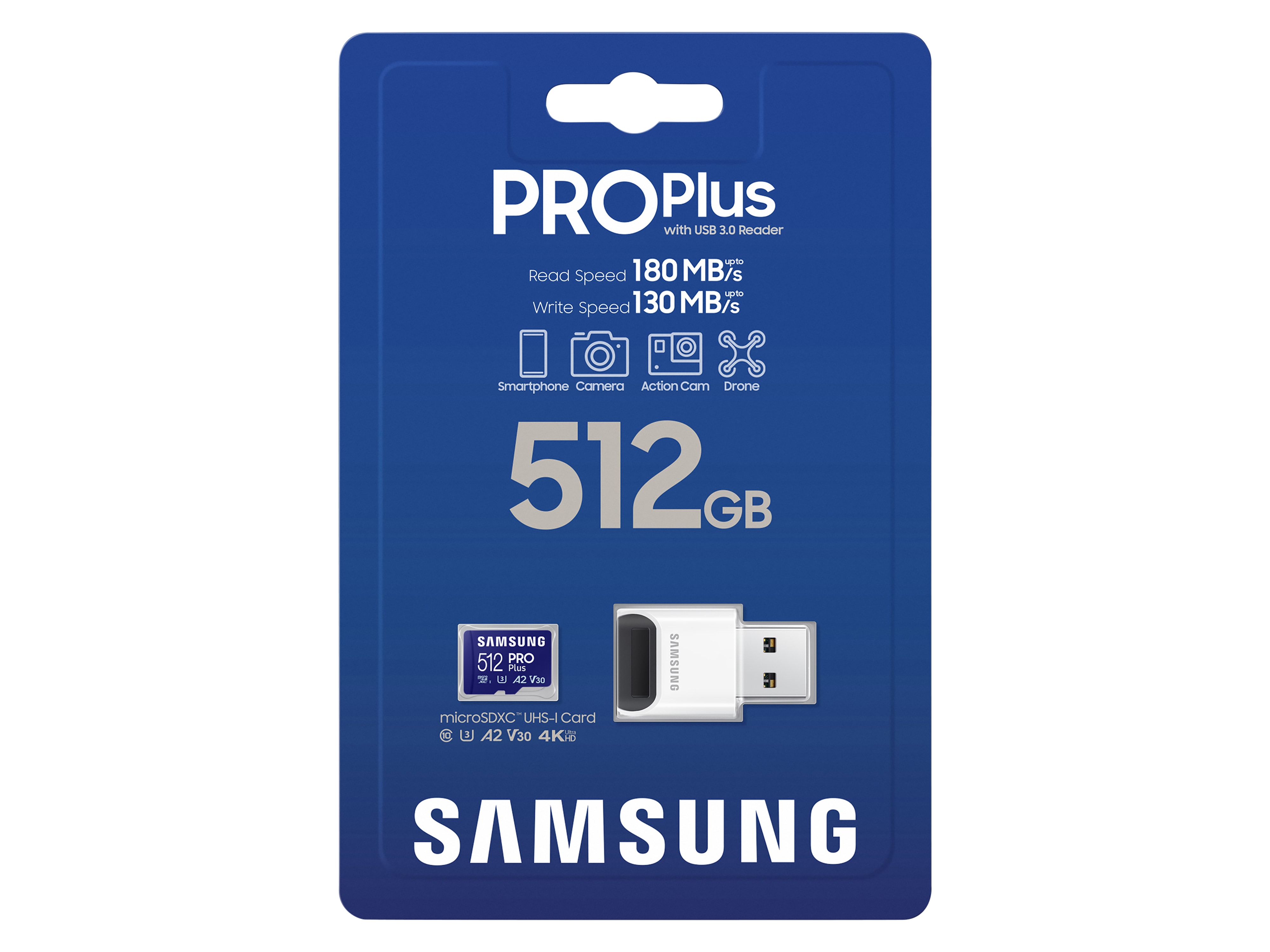 SAMSUNG MicroSDXC-Speicherkarte PRO Plus (2023) 512GB inkl. USB-Adapter SAMSUNG MicroSDXC-Speicherkarte PRO Plus (2023) 512GB inkl. USB-Adapter