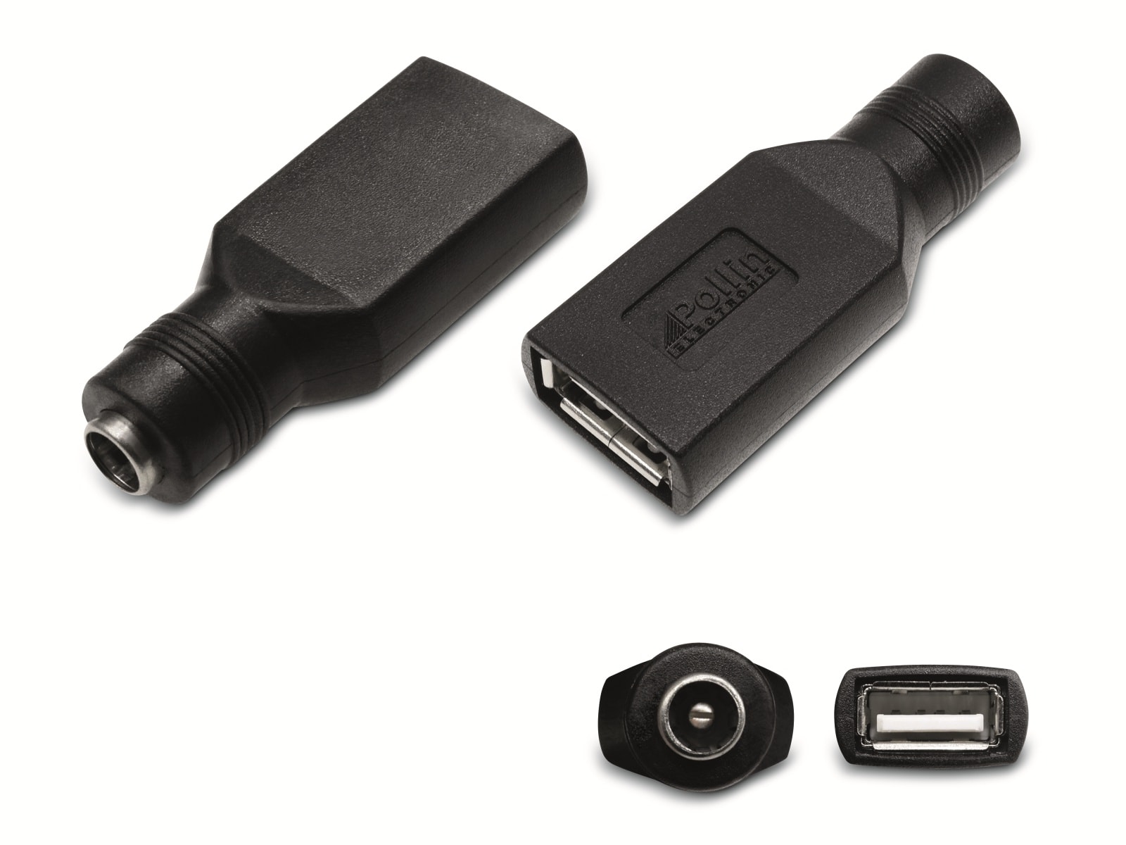 Hohlsteckeradapter, 5,5/2,1 Hohlkupplung auf USB-A Kupplung Hohlsteckeradapter, 5,5/2,1 Hohlkupplung auf USB-A Kupplung