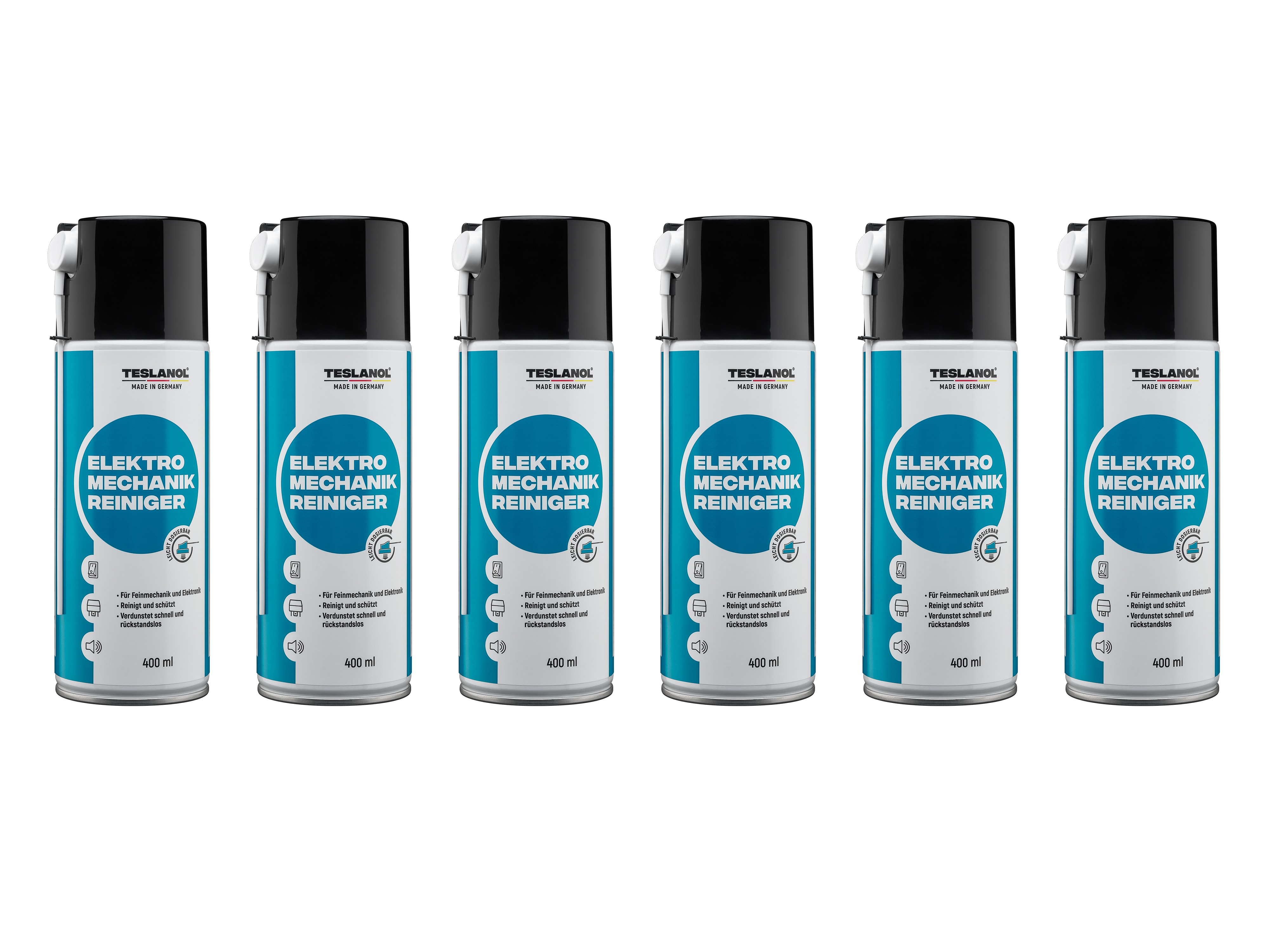 TESLANOL 26018 Elektro-Mechanik-Reinigerspray, 400 ml, 6 Stück